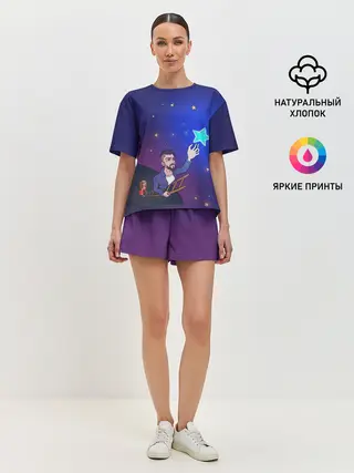 Женская пижама с шортами / JONY /Звезда/