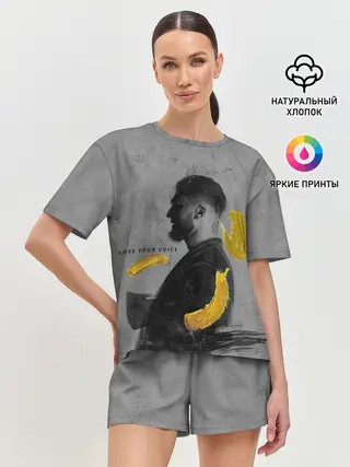 Женская пижама с шортами / love your voice