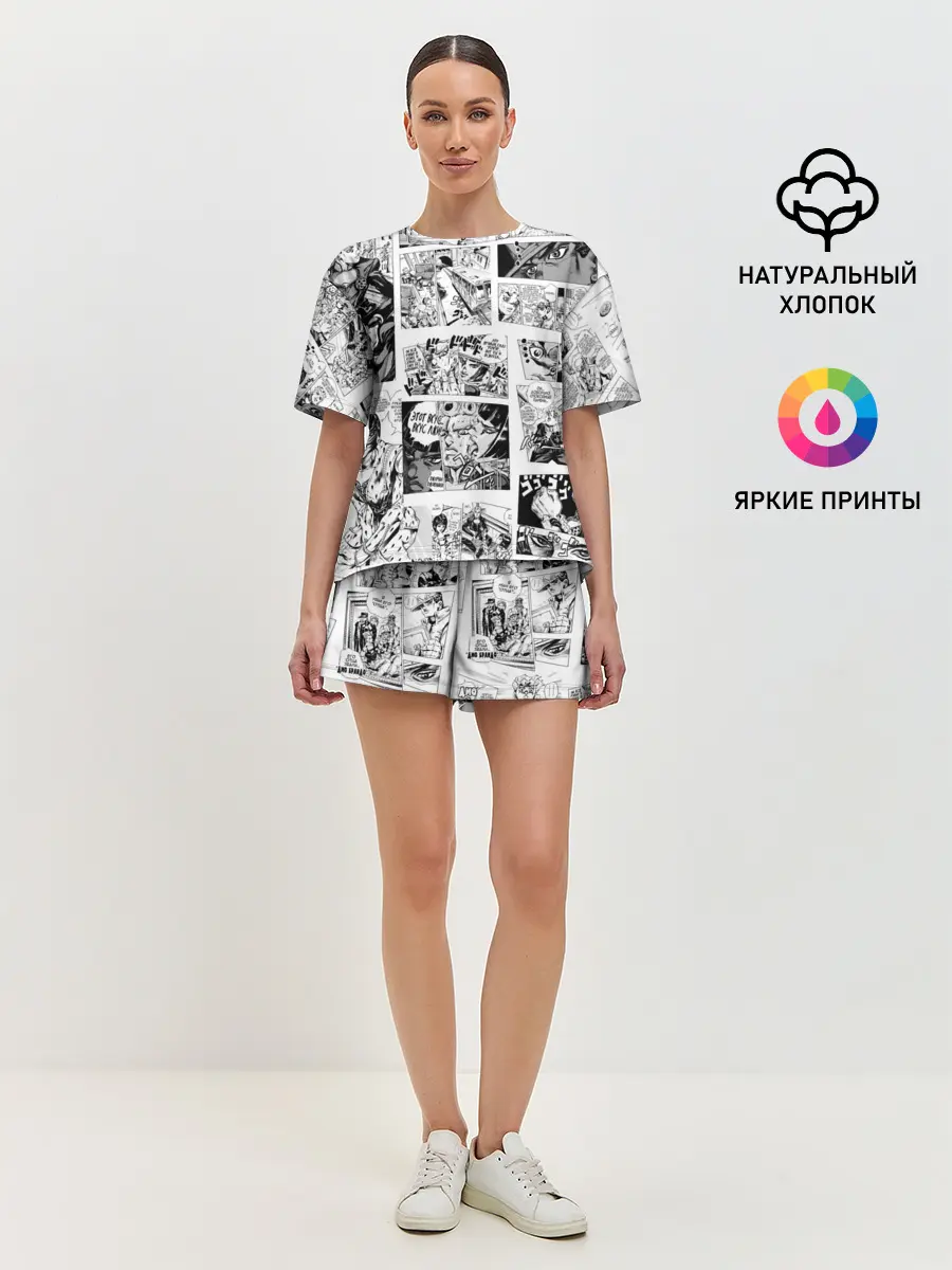 Женская пижама с шортами / JoJo no Kimyou na Bouken