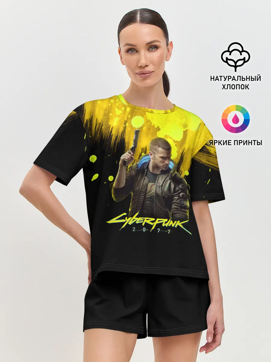 Женская пижама с шортами / CYBERPUNK 2077