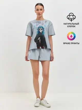 Женская пижама с шортами / Sally face