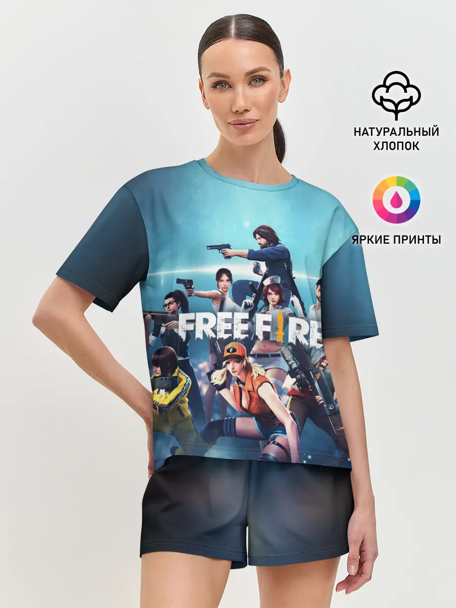 Женская пижама с шортами / FREE FIRE