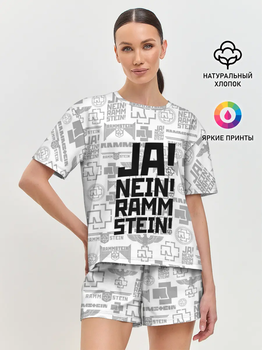 Женская пижама с шортами / RAMMSTEIN