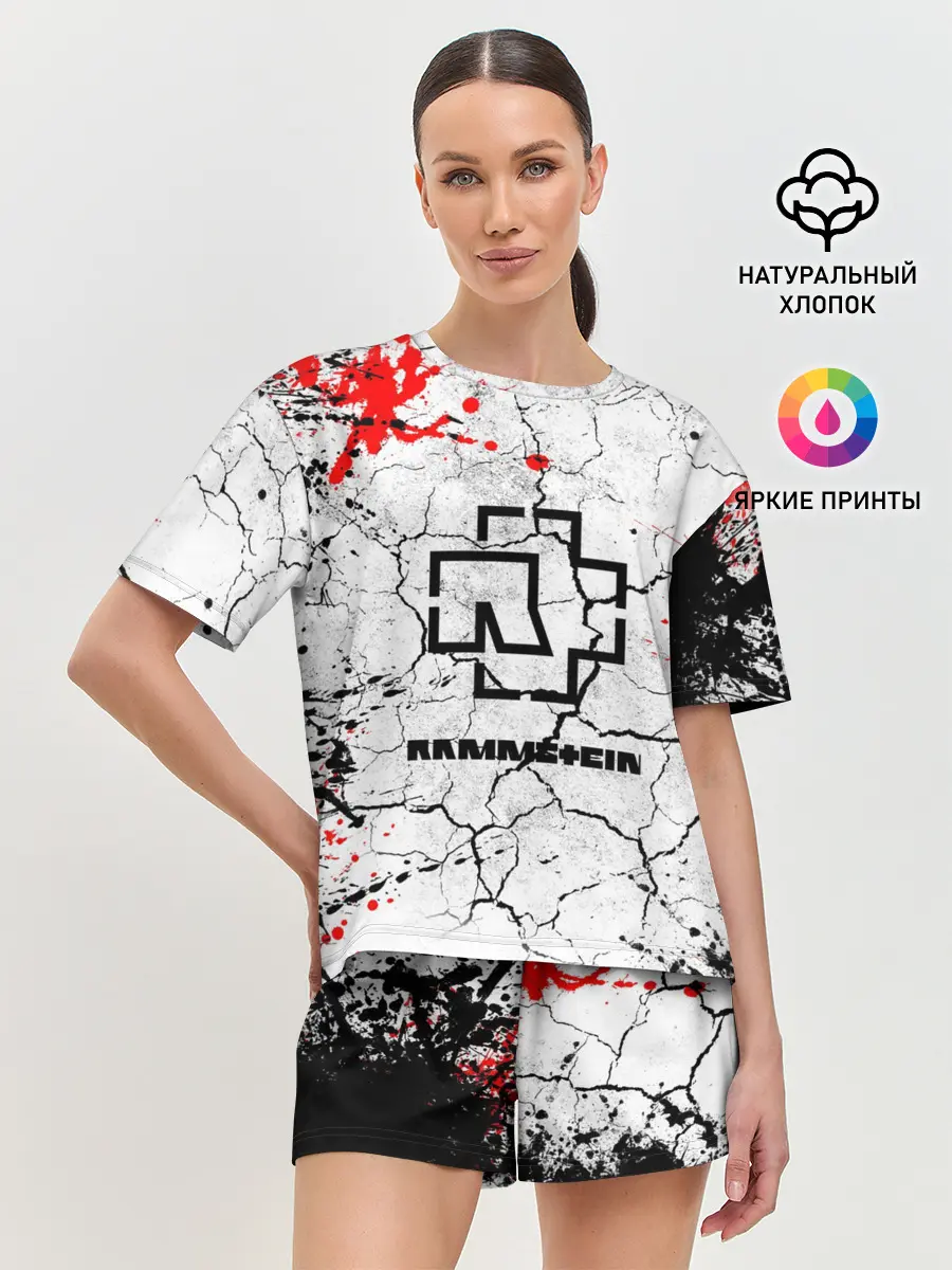 Женская пижама с шортами / RAMMSTEIN