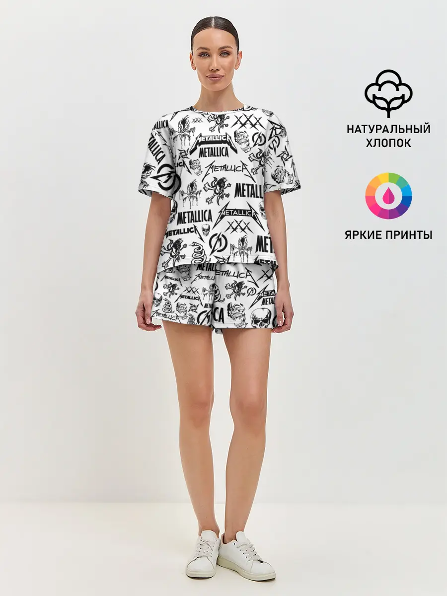 Женская пижама с шортами / METALLICA LOGOBOMBING