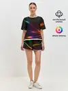 Женская пижама с шортами / Неоновые Линии