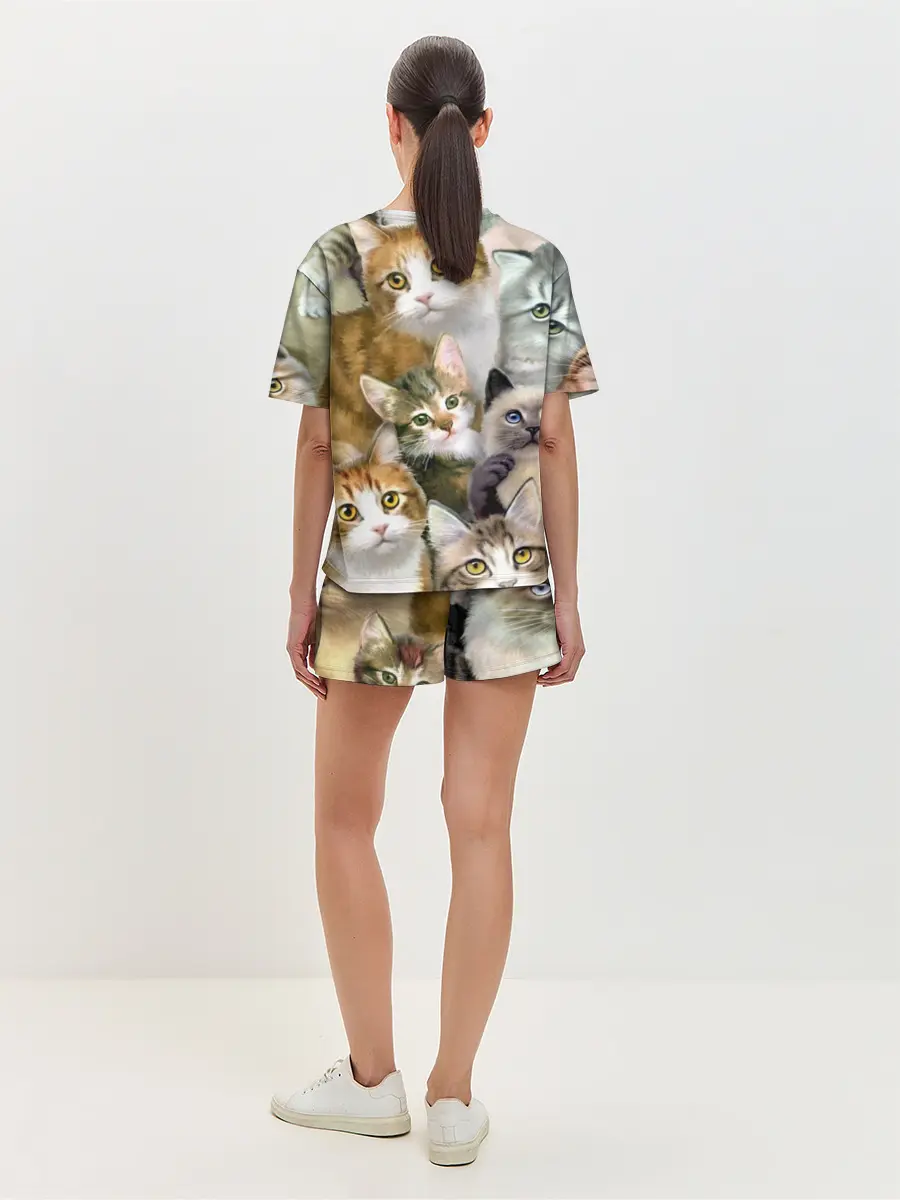 Женская пижама с шортами / Котишики