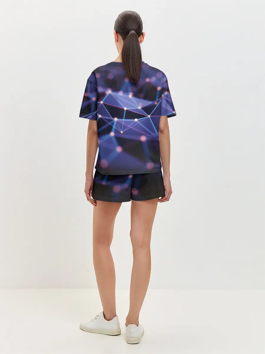 Женская пижама с шортами / 3D блики