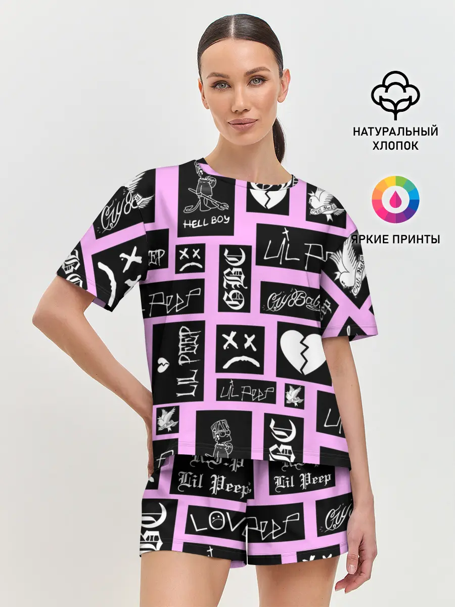 Женская пижама с шортами / LIL PEEP