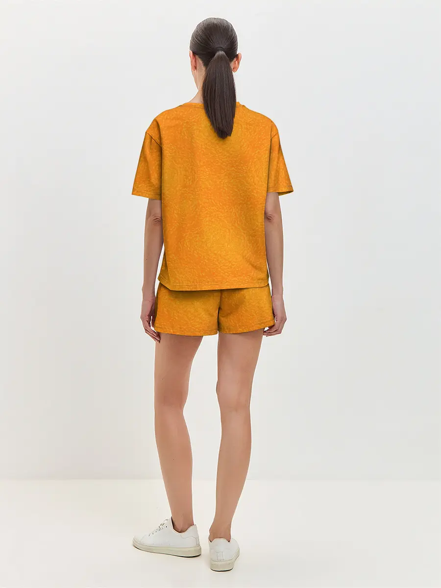 Женская пижама с шортами / Апельсин
