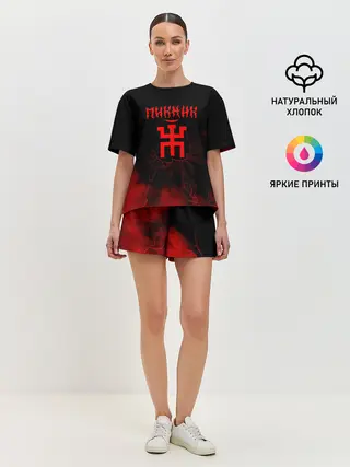 Женская пижама с шортами / Пикник