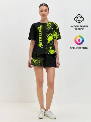 Женская пижама с шортами / Metallica