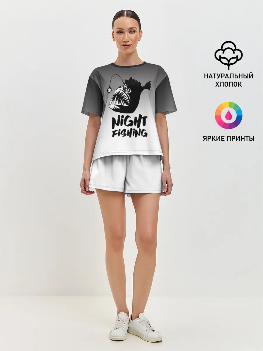 Женская пижама с шортами / Рыба удильщик