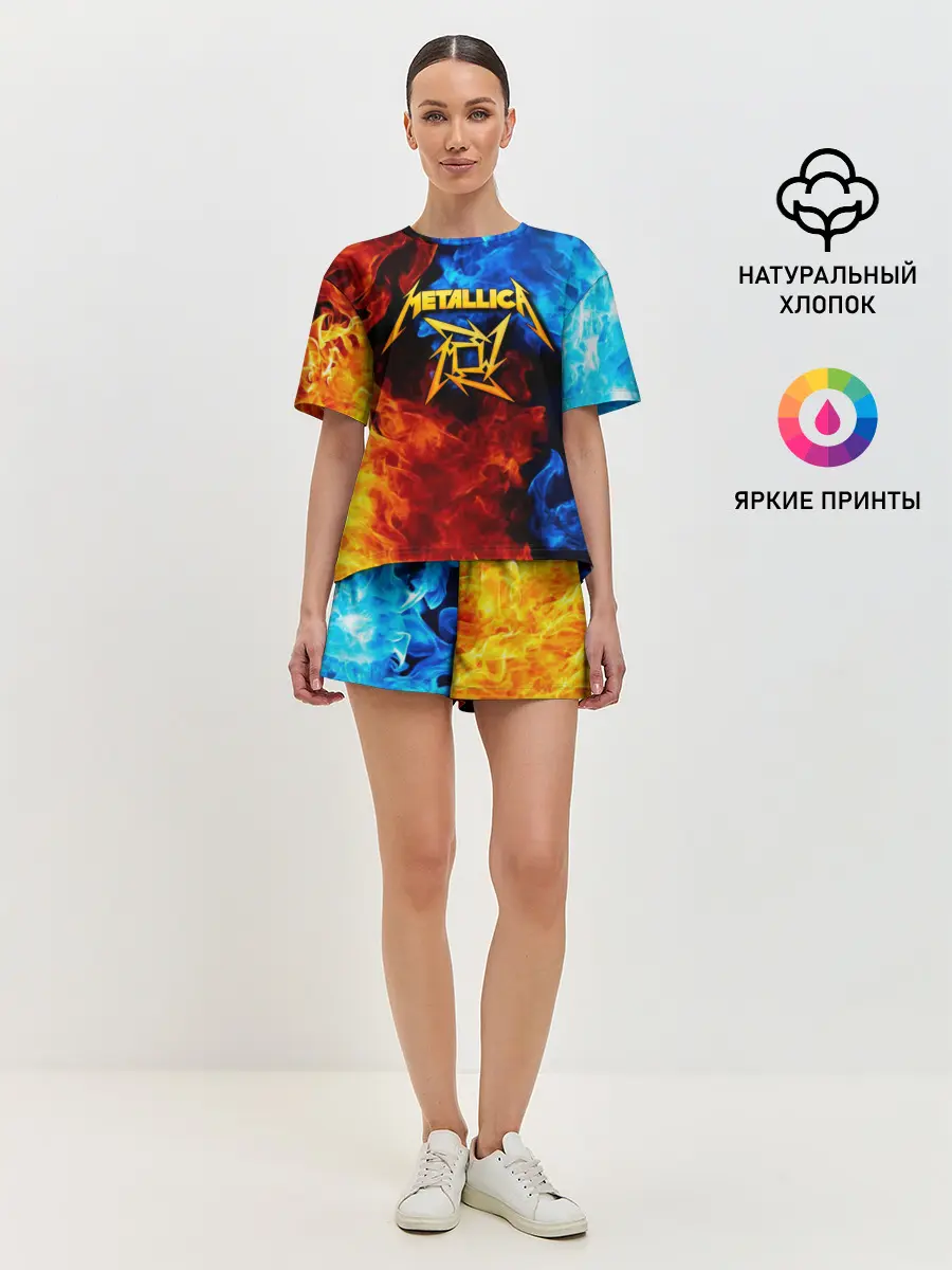 Женская пижама с шортами / Metallica