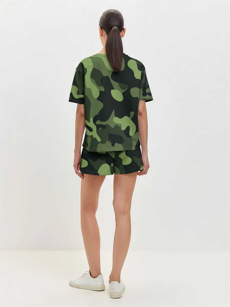 Женская пижама с шортами / Камуфляж