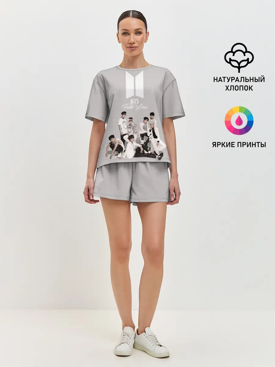 Женская пижама с шортами / BTS Take love