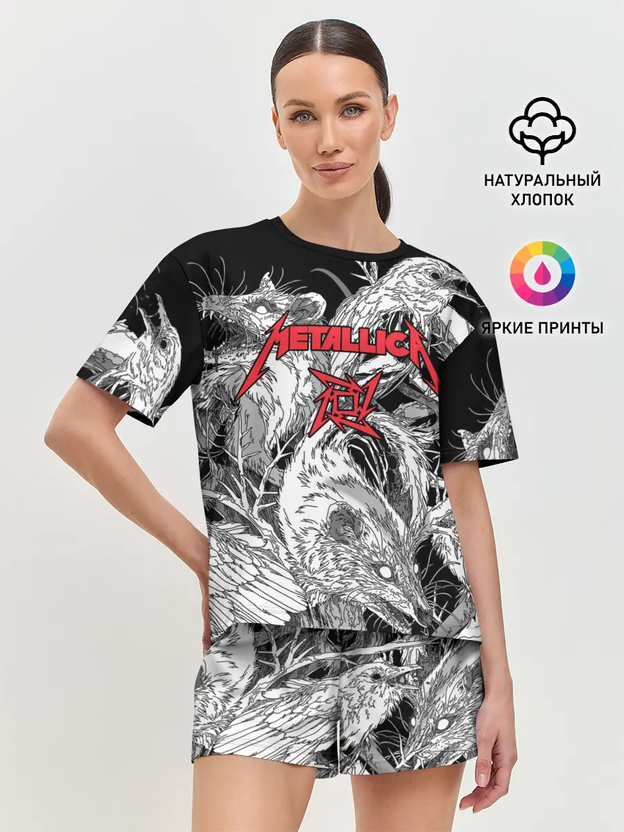 Женская пижама с шортами / Metallica