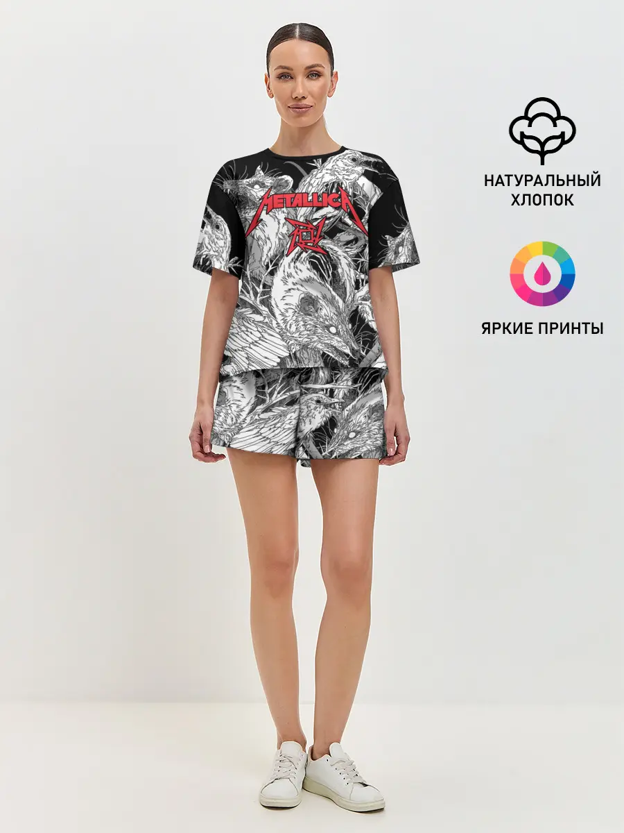 Женская пижама с шортами / Metallica