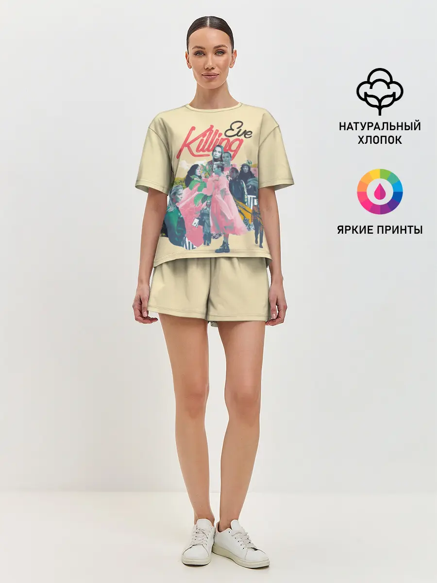 Женская пижама с шортами / Killing Eve collage