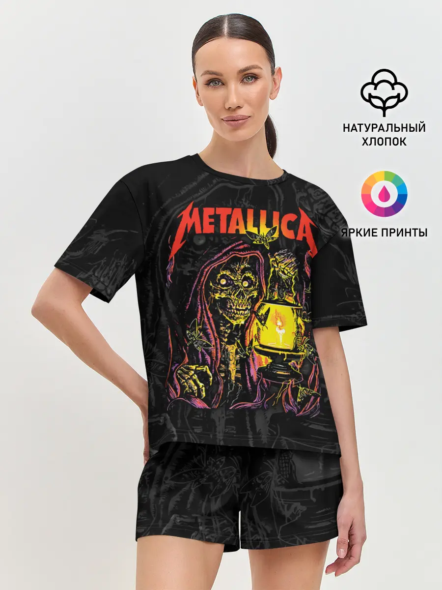 Женская пижама с шортами / Metallica