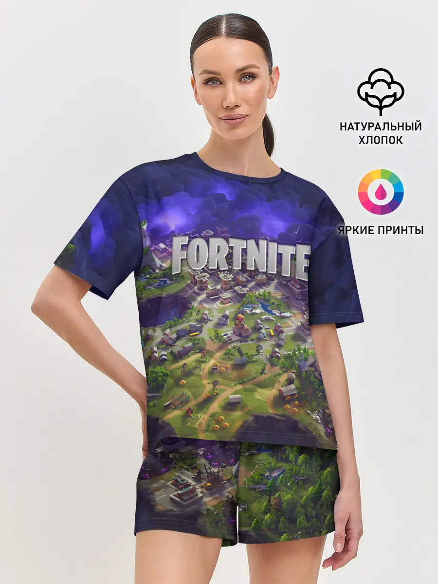 Женская пижама с шортами / Fortnite