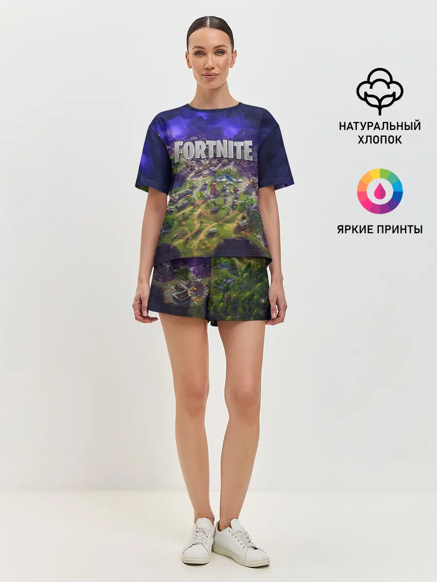 Женская пижама с шортами / Fortnite