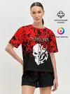 Женская пижама с шортами / Overlord Skull red