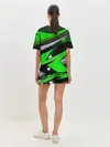 Женская пижама с шортами / Зеленая краска