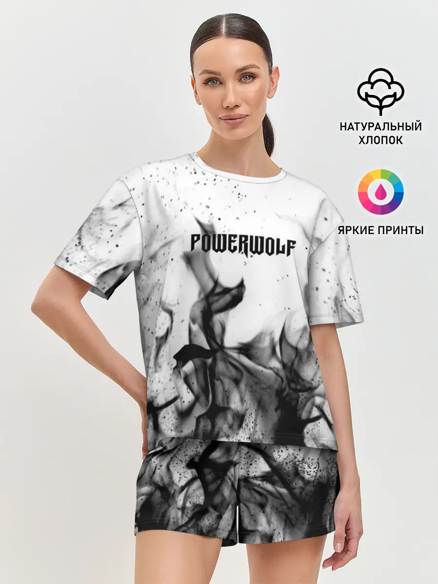 Женская пижама с шортами / POWERWOLF