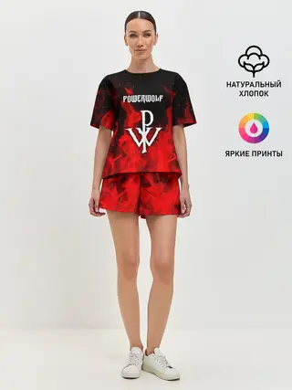 Женская пижама с шортами / POWERWOLF