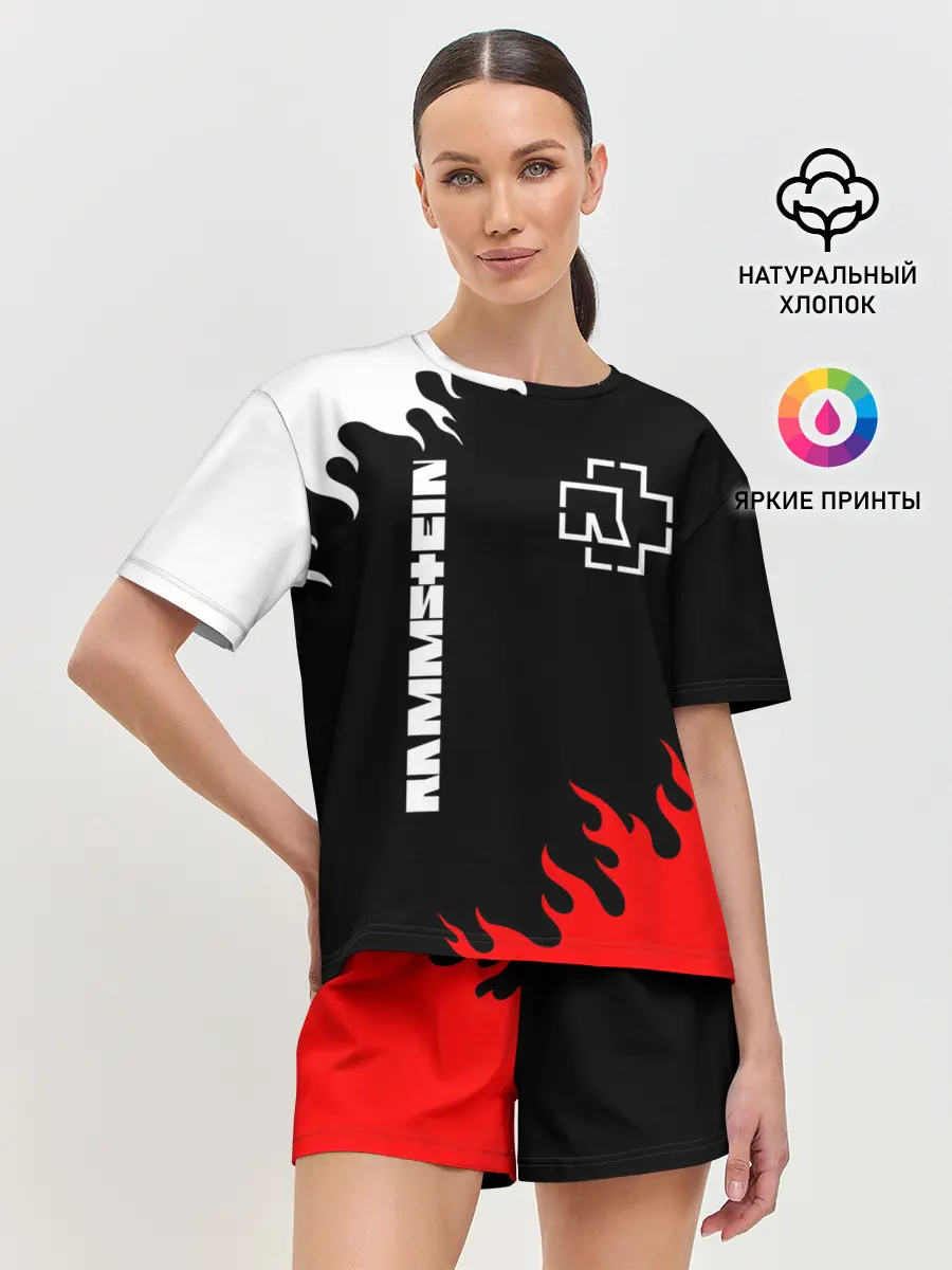 Женская пижама с шортами / RAMMSTEIN