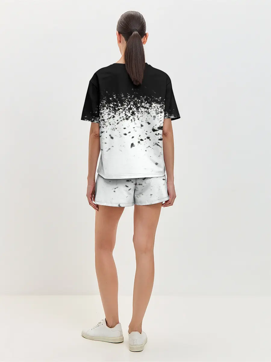 Женская пижама с шортами / чб спрей оверлорд