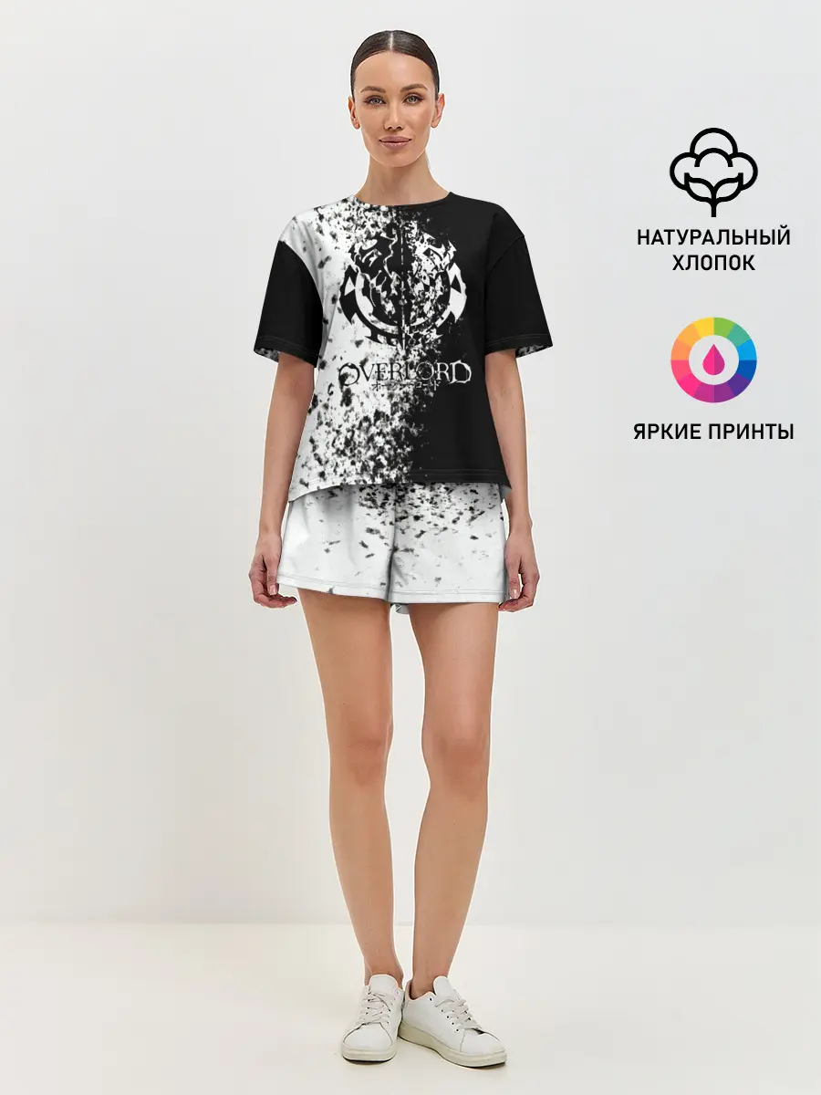 Женская пижама с шортами / чб спрей оверлорд