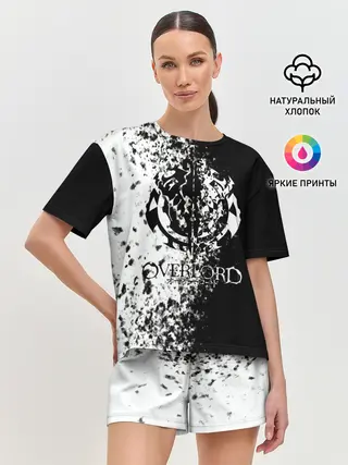 Женская пижама с шортами / чб спрей оверлорд