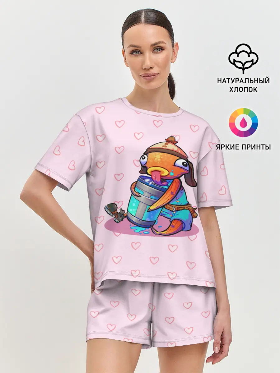 Женская пижама с шортами / Рыба Фортнайт