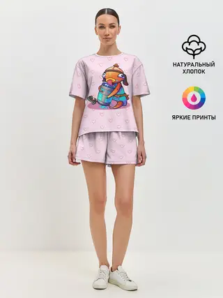 Женская пижама с шортами / Рыба Фортнайт
