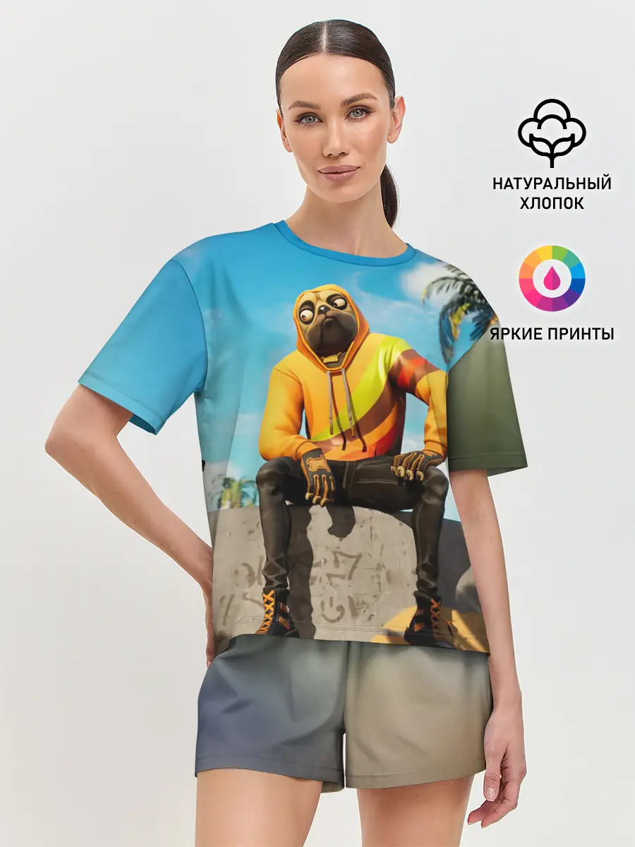 Женская пижама с шортами / Fortnite Doggy