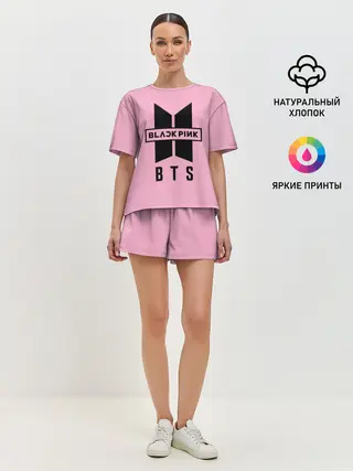 Женская пижама с шортами / BTS and BLACKPINK