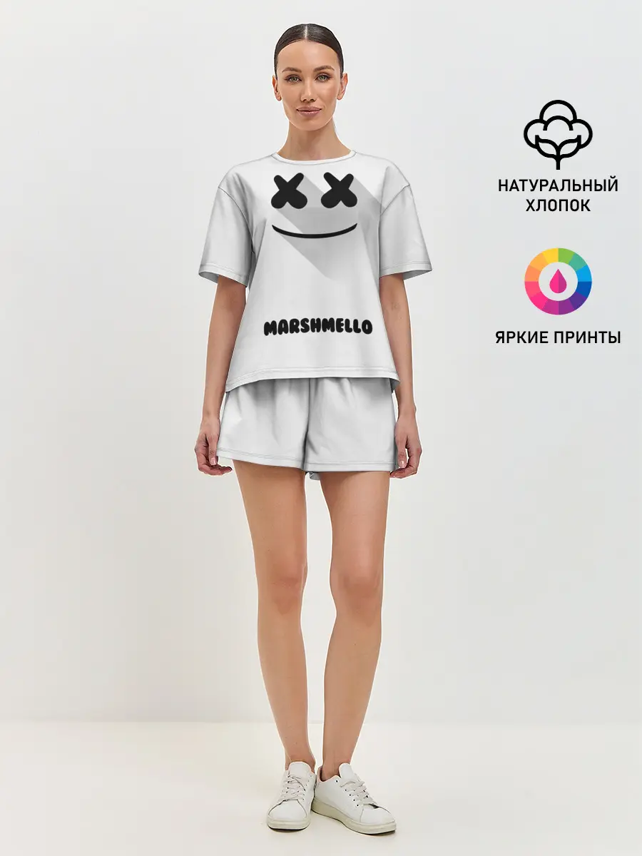Женская пижама с шортами / РЮКЗАК MARSHMELLO