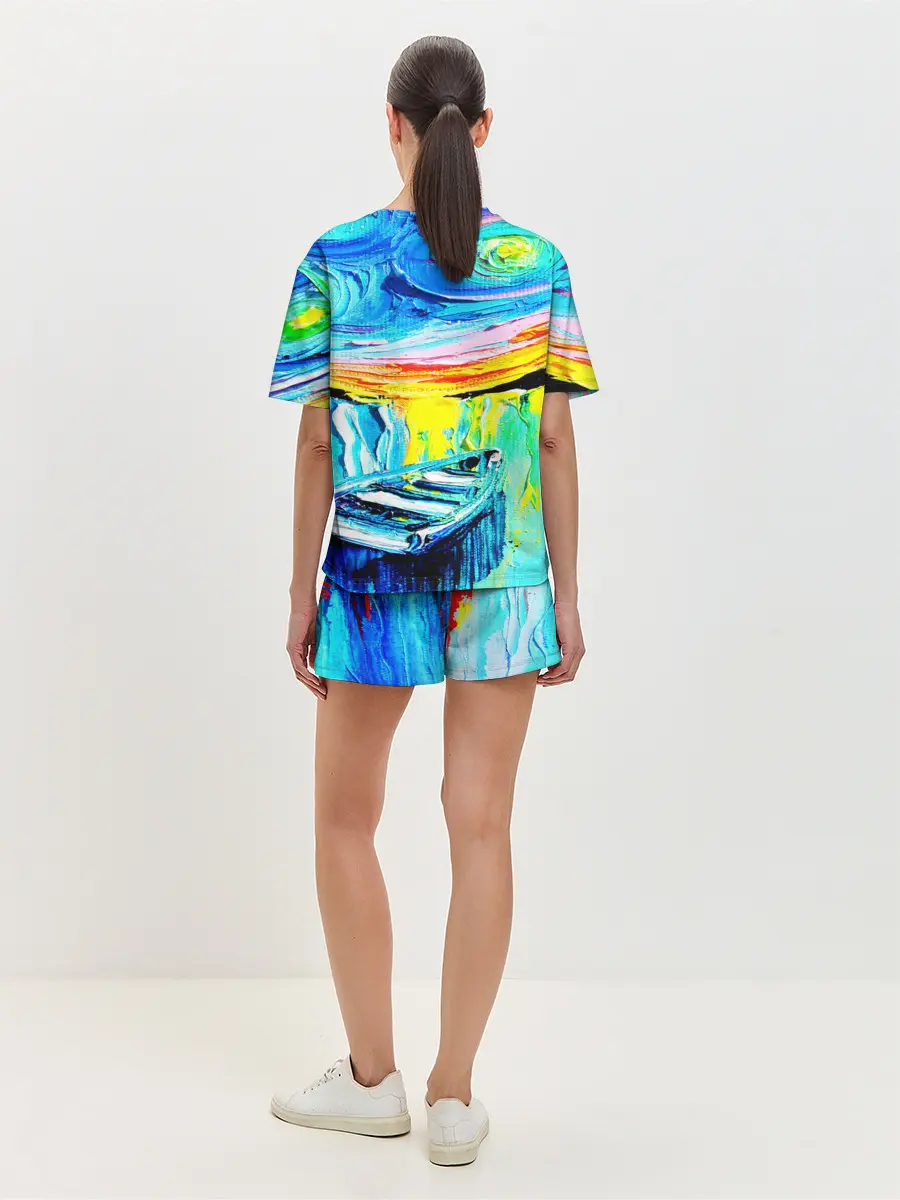 Женская пижама с шортами / НОЧНОЙ ПРИЧАЛ ВАНГОГ