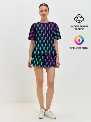 Женская пижама с шортами / BILLIE EILISH PATTERN