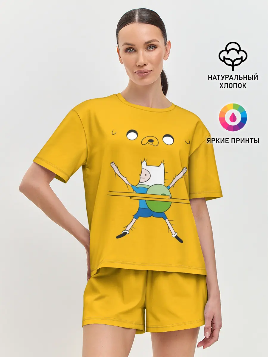 Женская пижама с шортами / Обнимашки