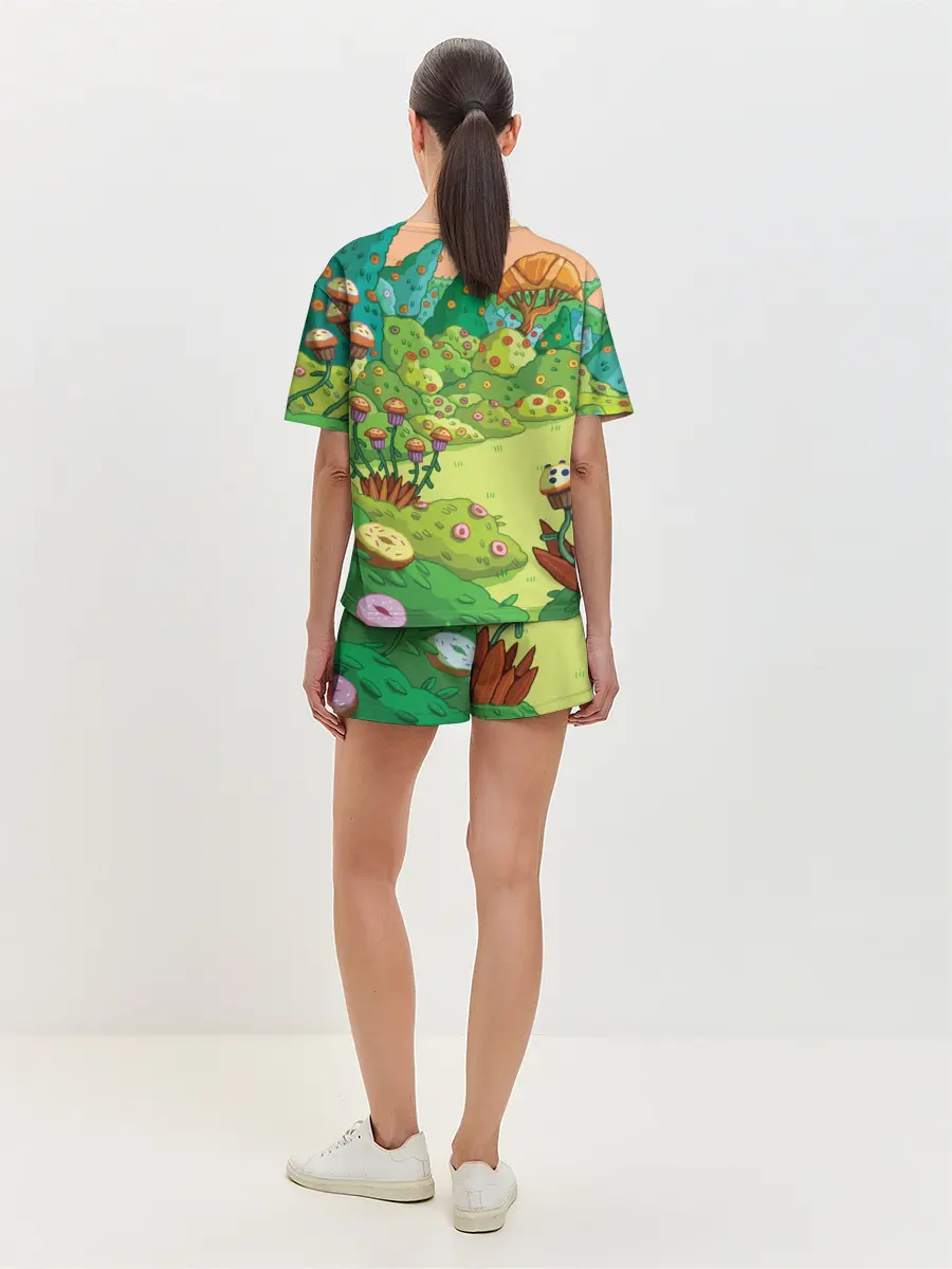 Женская пижама с шортами / Ливнерог и Джейк