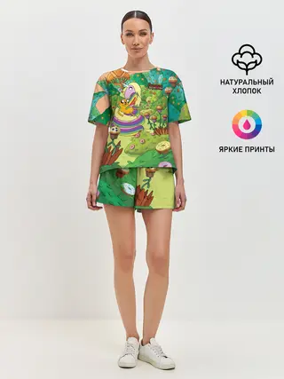 Женская пижама с шортами / Ливнерог и Джейк