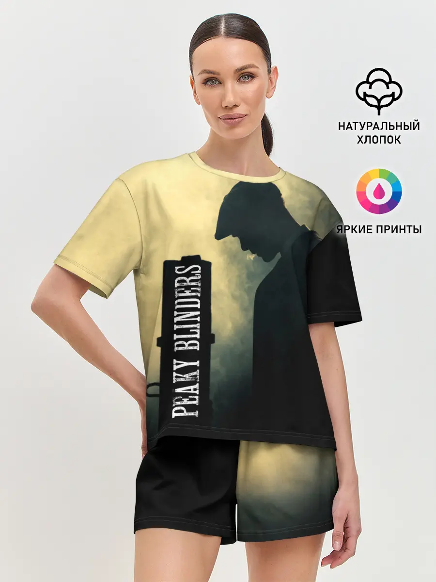 Женская пижама с шортами / Острые козырьки