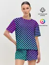 Женская пижама с шортами / Checkerboard gradient