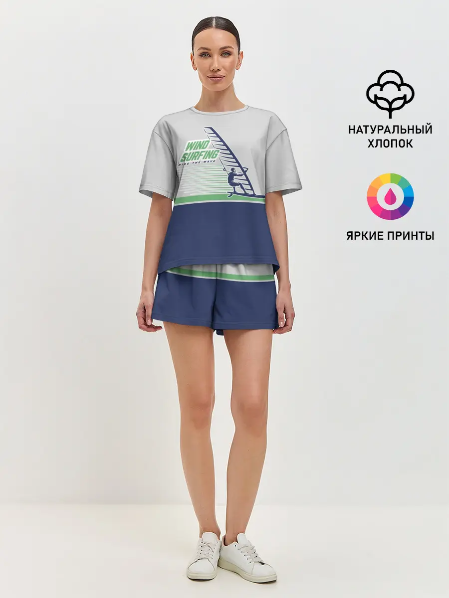 Женская пижама с шортами / Ride the wave