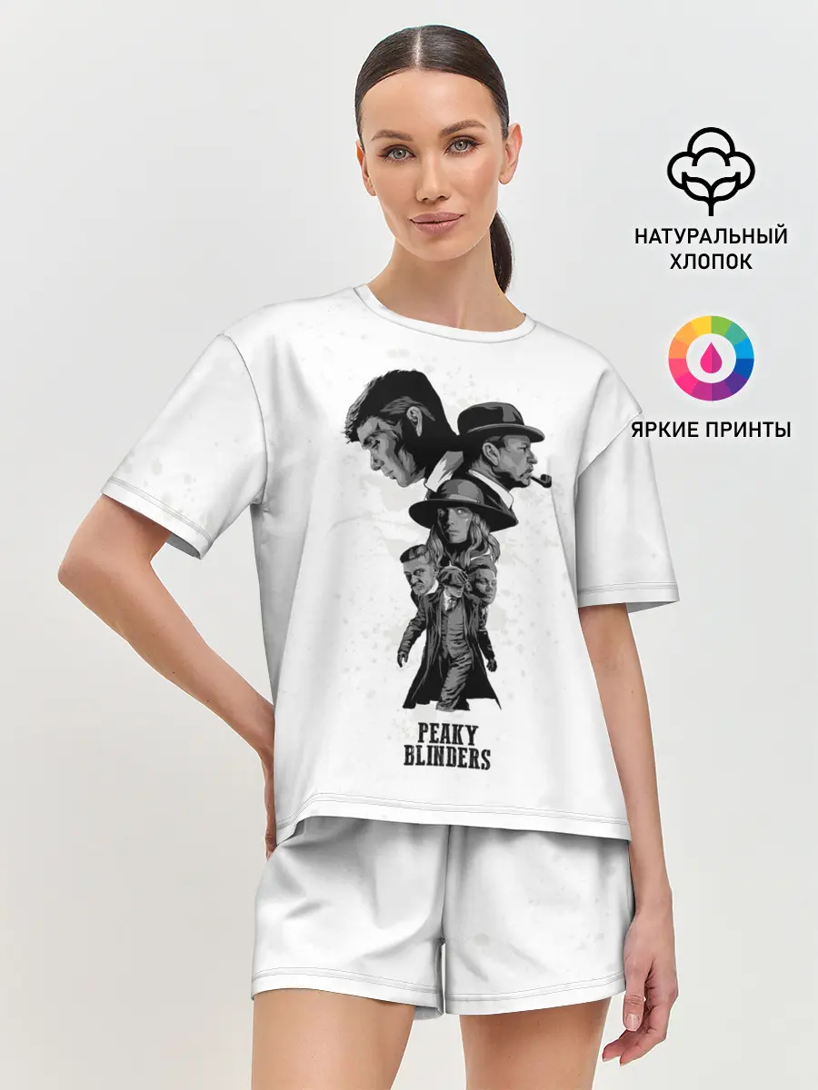 Женская пижама с шортами / Острые козырьки