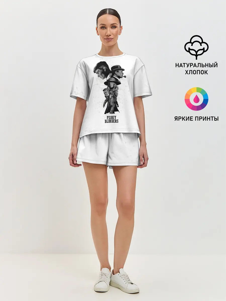 Женская пижама с шортами / Острые козырьки