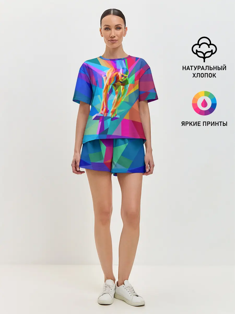 Женская пижама с шортами / Пловец